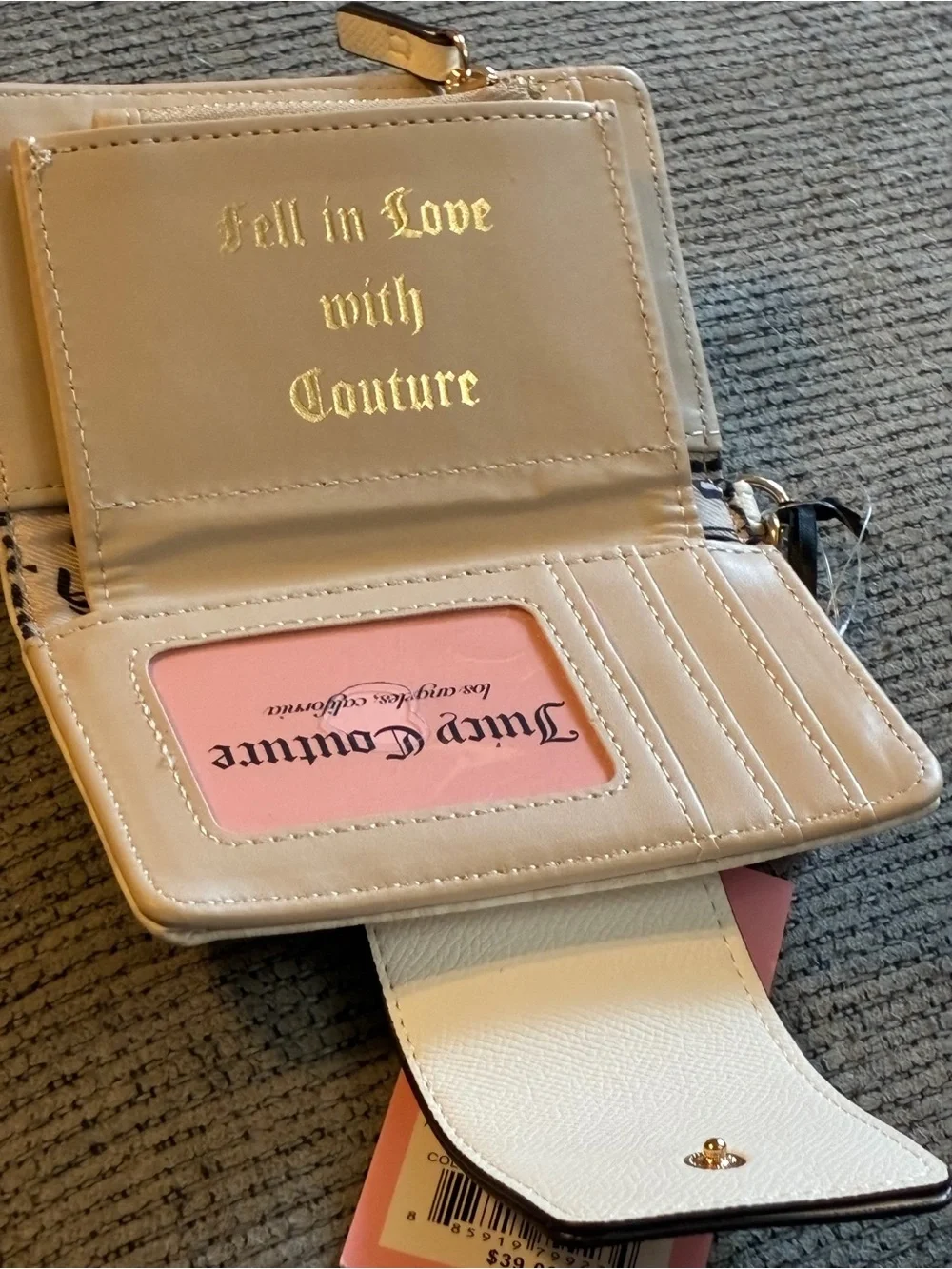 NWT “All Things Juicy Tab Card Wallet” Color Angel With Crystal